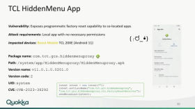 Ryan Johnson, Mohamed Elsabagh & Angelos Stavrou: Android Phones Vulnerable Right Out of the Box