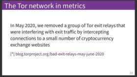 Silvia Puglisi & Roger Dingledine: Measuring and Protecting the Tor Network